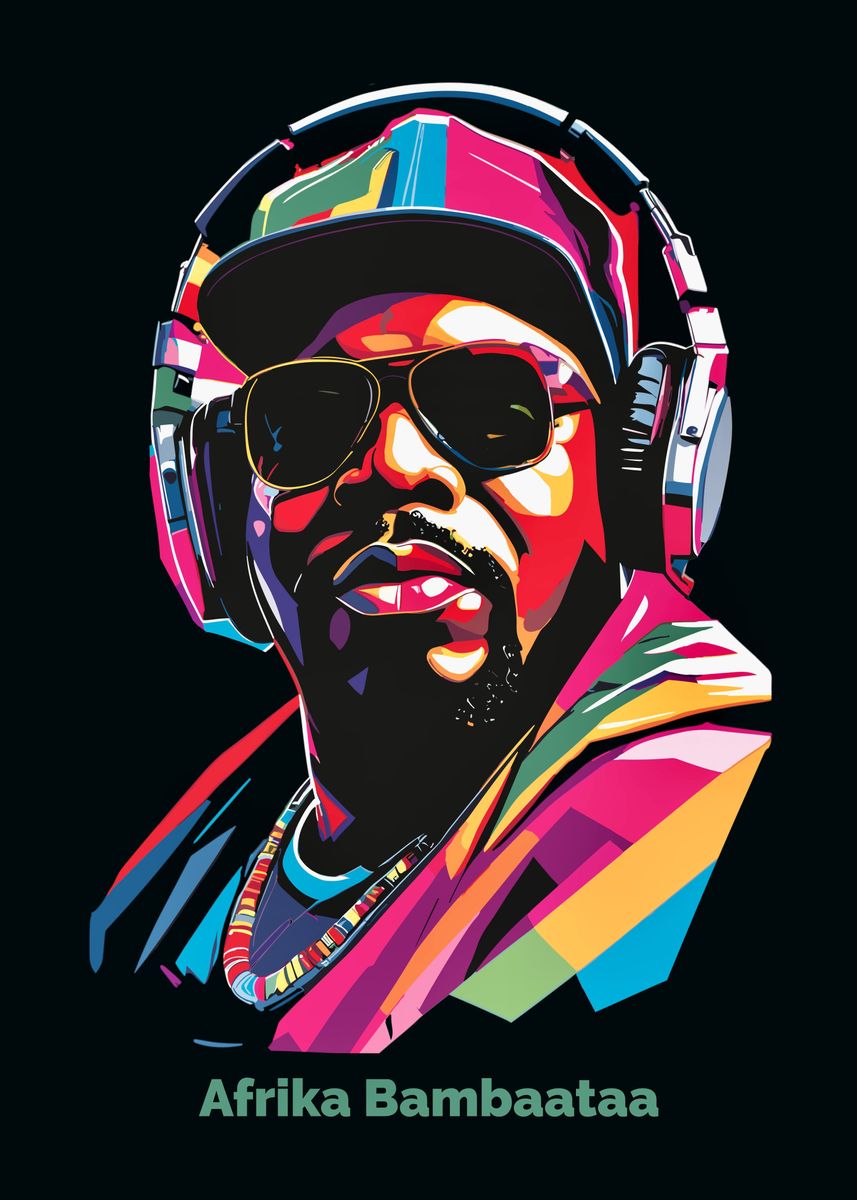 'Afrika Bambaataa wpap' Poster by Popart PosterS | Displate