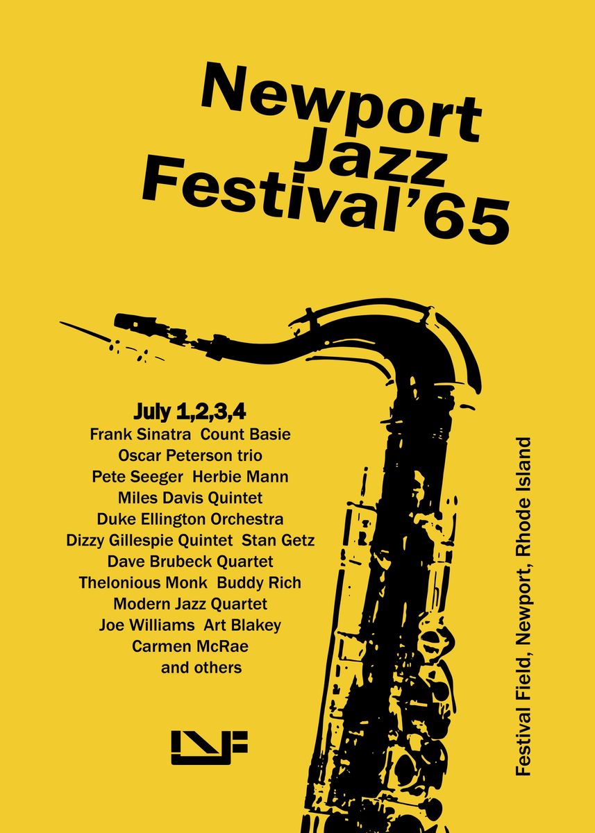 'Newport Jazz Festival' Poster, picture, metal print, paint by ...