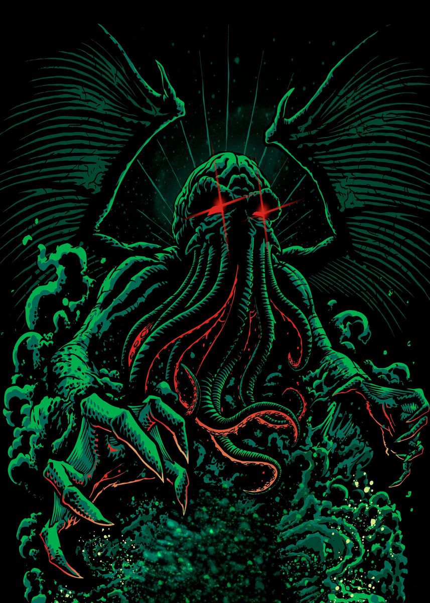 'Cthulhu' Poster, picture, metal print, paint by Jose Real | Displate