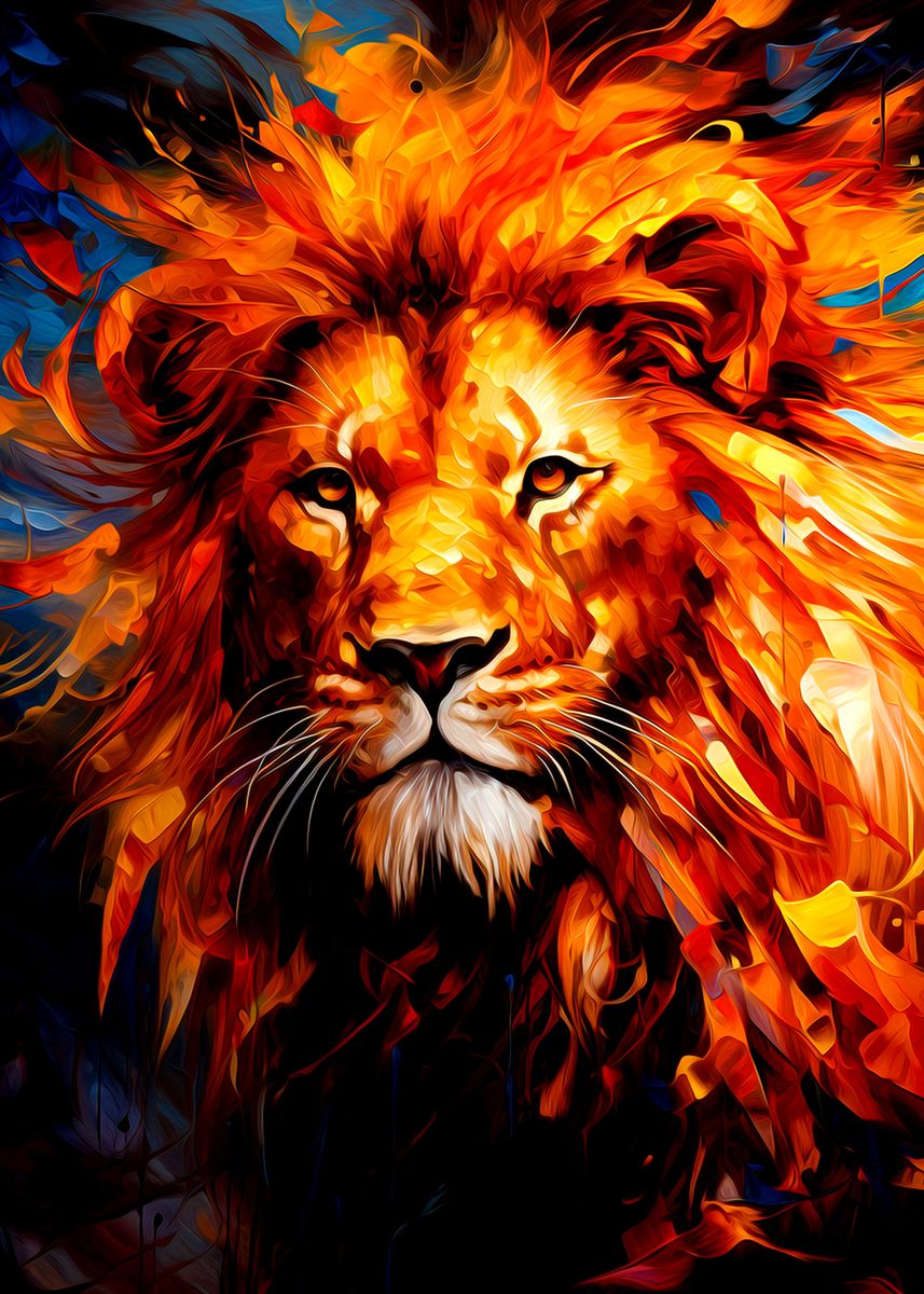 'Lion' Poster, picture, metal print, paint by minh doan Displate