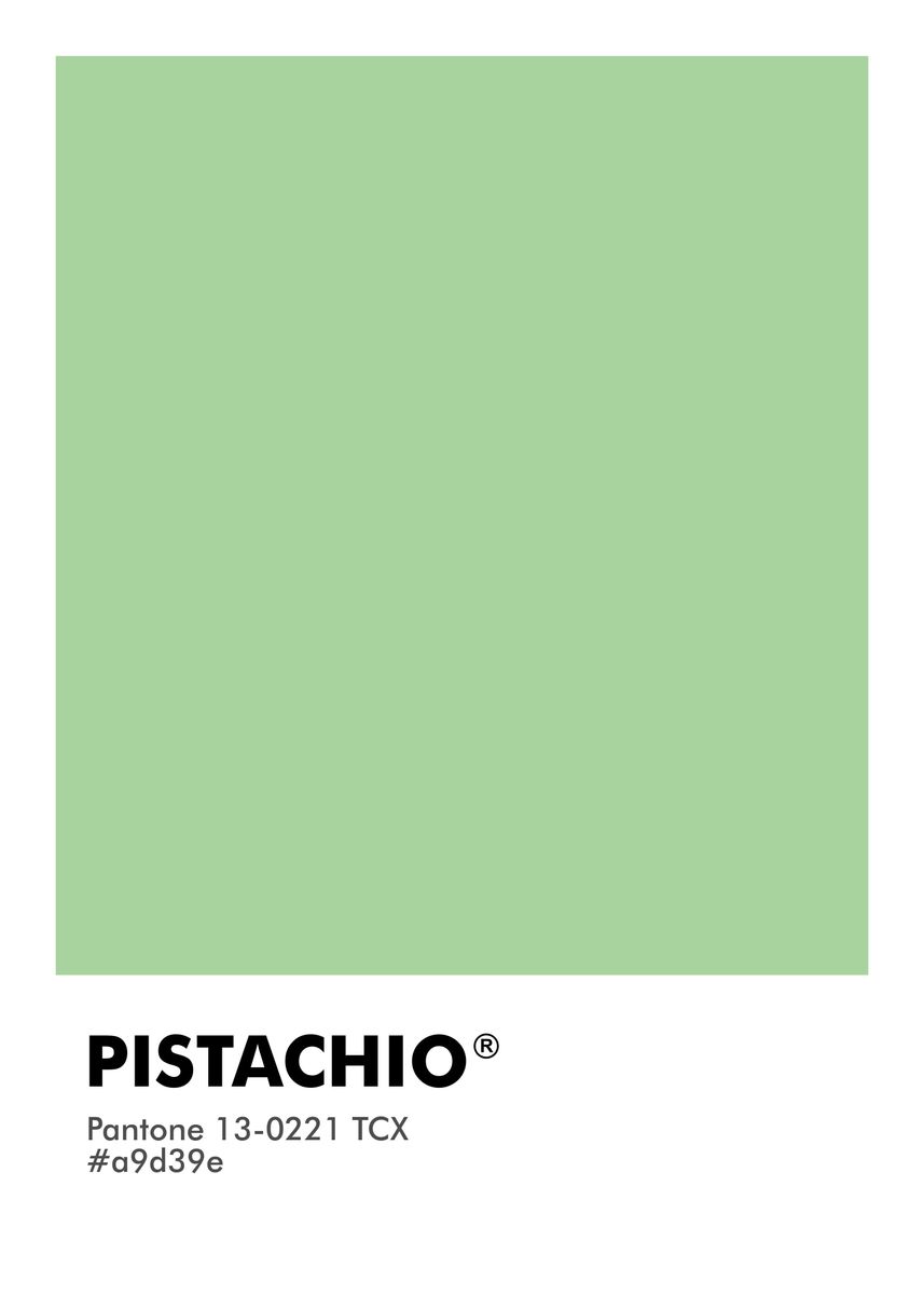 Pantone Pistachio Poster Picture Metal Print Paint By Masahiro Art