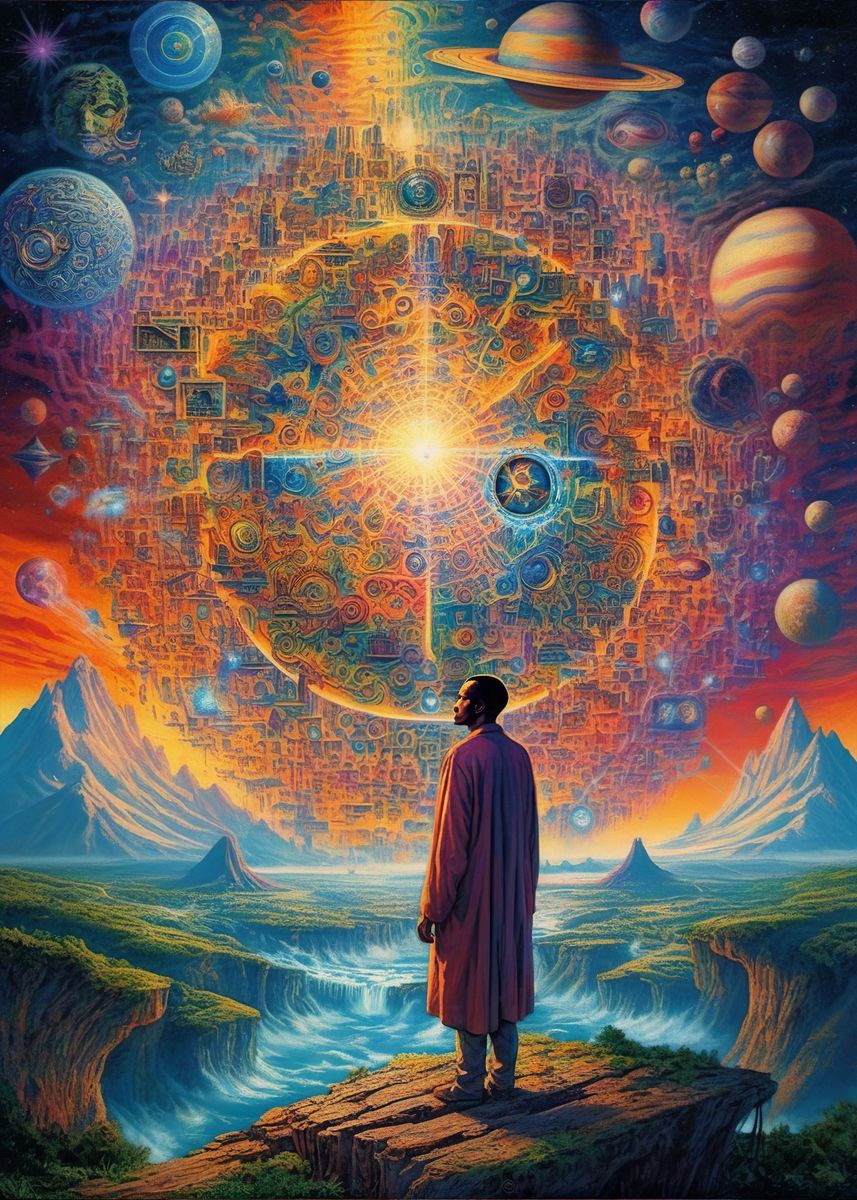 'The Wizzard' Poster, picture, metal print, paint by Paint Psychedelic