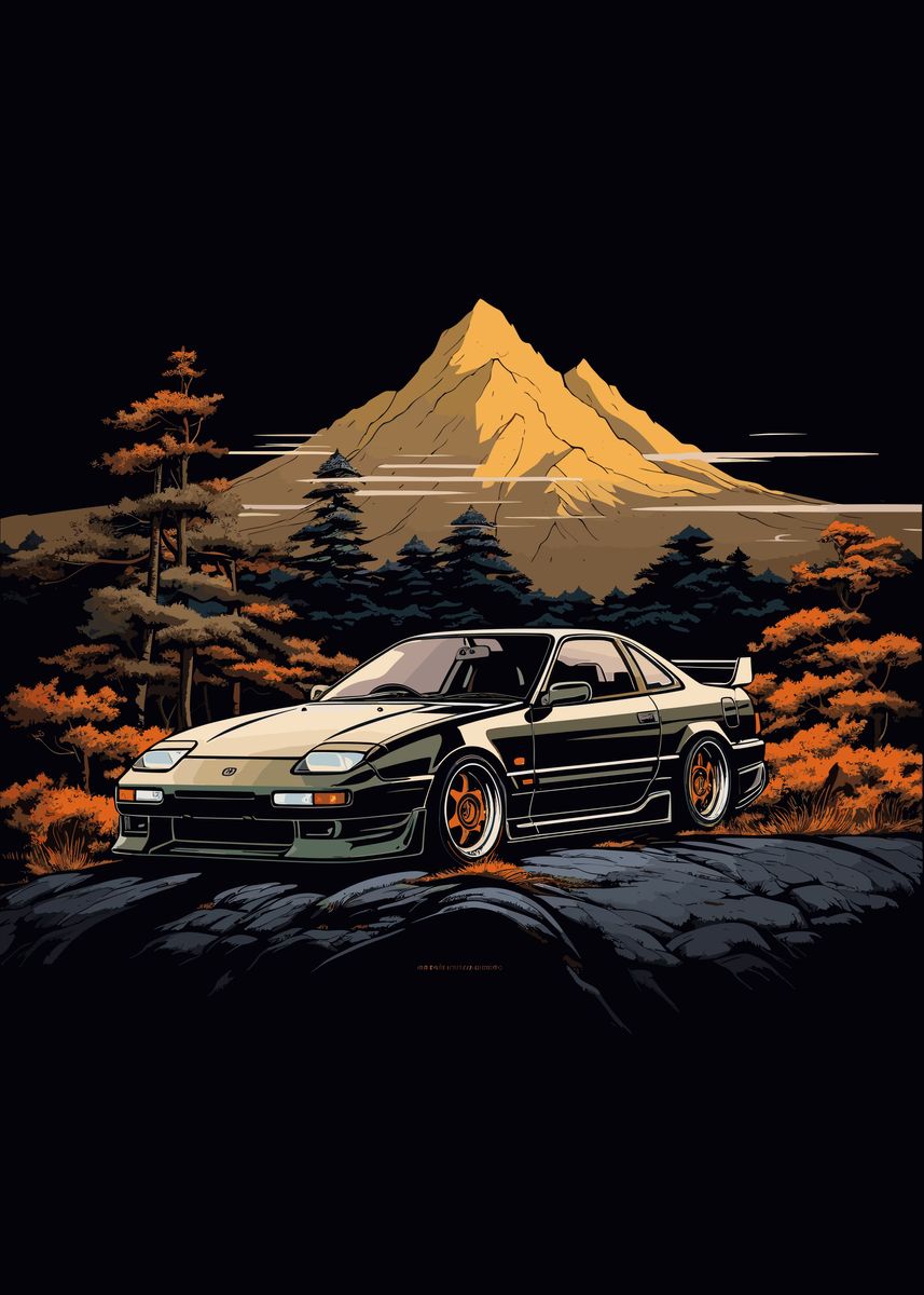 'Japanese Retro Car' Poster by Ivro Man | Displate