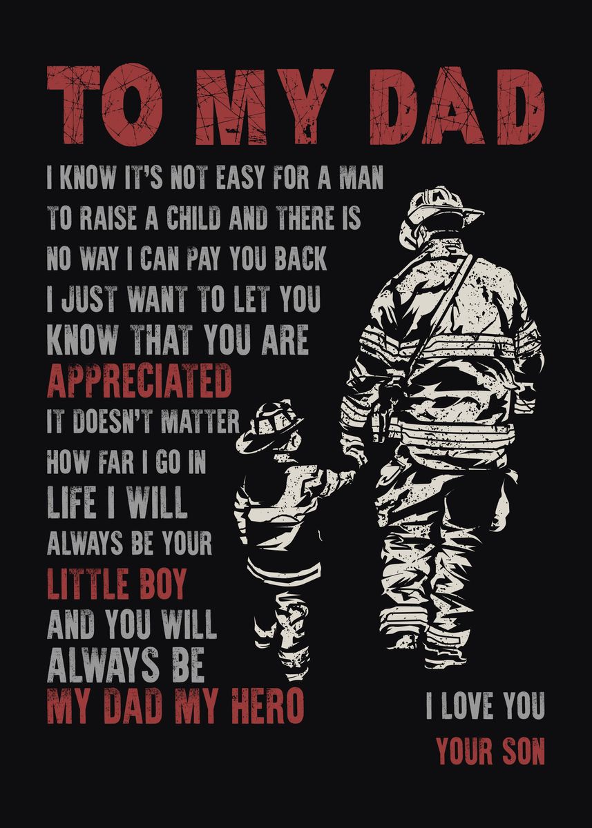 'To My Dad' Poster, picture, metal print, paint by Faissal Thomas ...