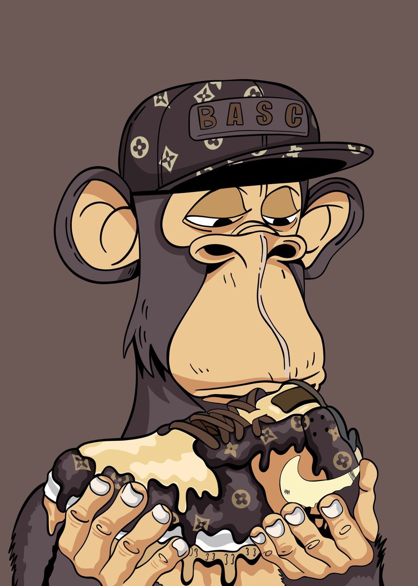 'Bored ape' Poster, picture, metal print, paint by Magic Apes | Displate