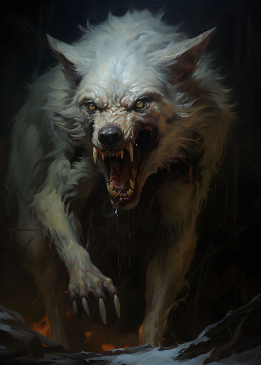 'Undead Wolf' Poster by Makadur | Displate