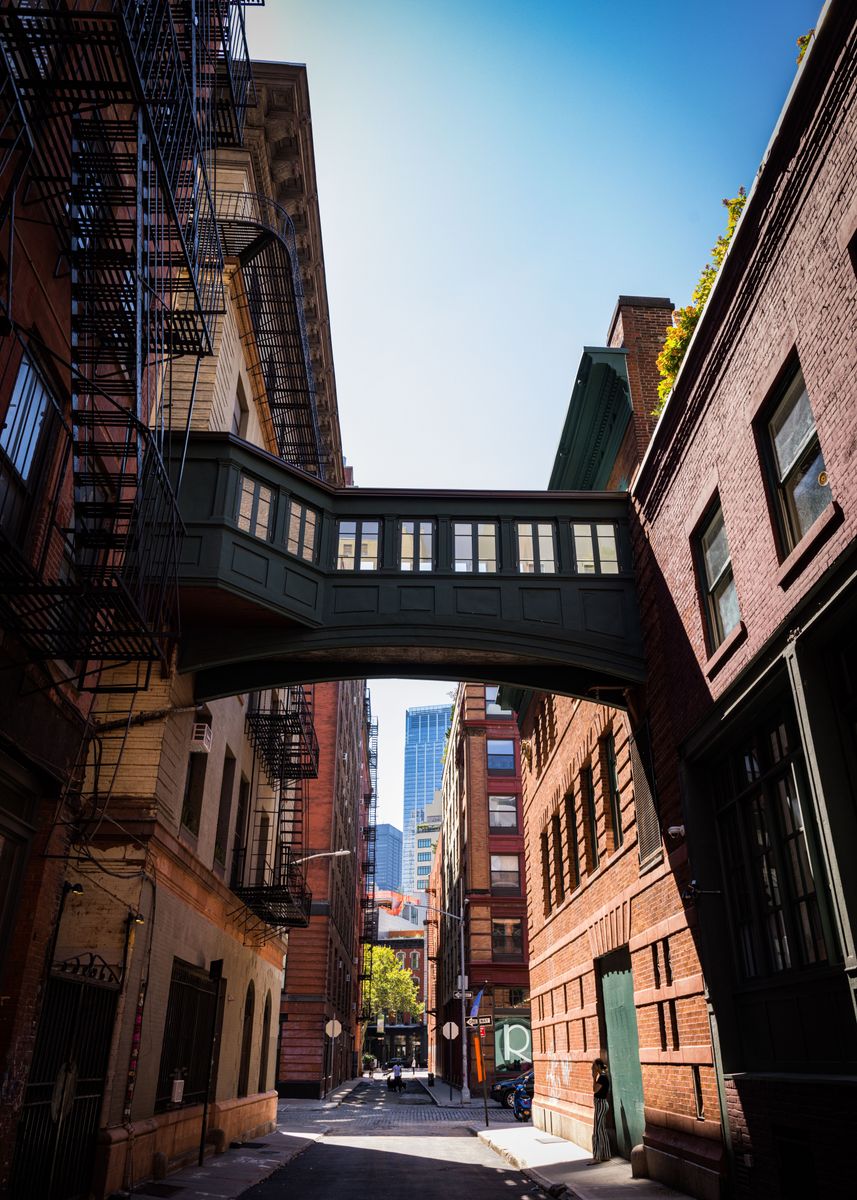 'Staple Street Skybridge' Poster by Alex Westermann | Displate