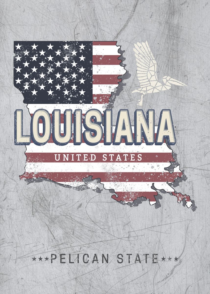 Vintage Louisiana Flag