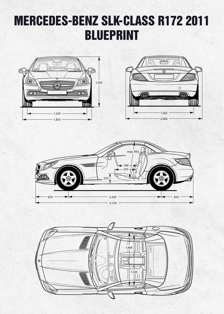 'M Benz SLKClass R172 2011' Poster by Wall Art | Displate