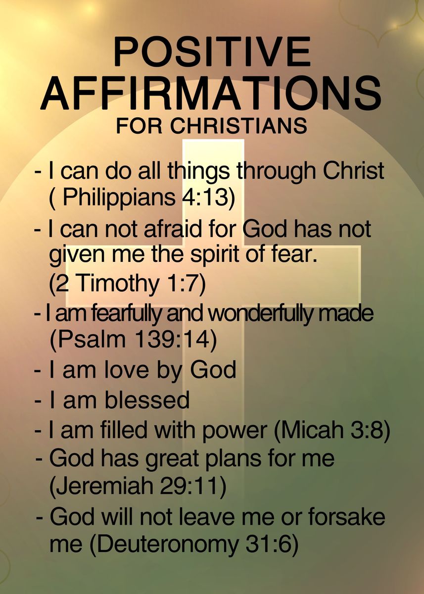 'Positive Affirmations ' Poster, picture, metal print, paint by QTK ...