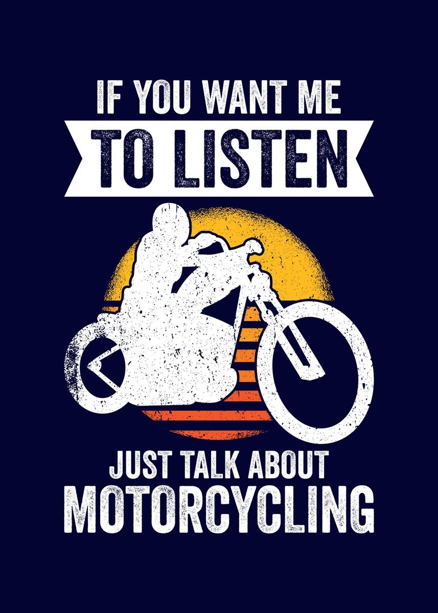 'Funny Motorcyclist' Poster, picture, metal print, paint by MzumO ...