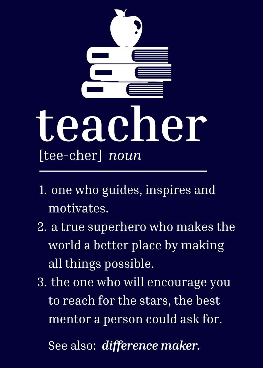 'teacher Definition Funny ' Poster By Teehowa Timlset 