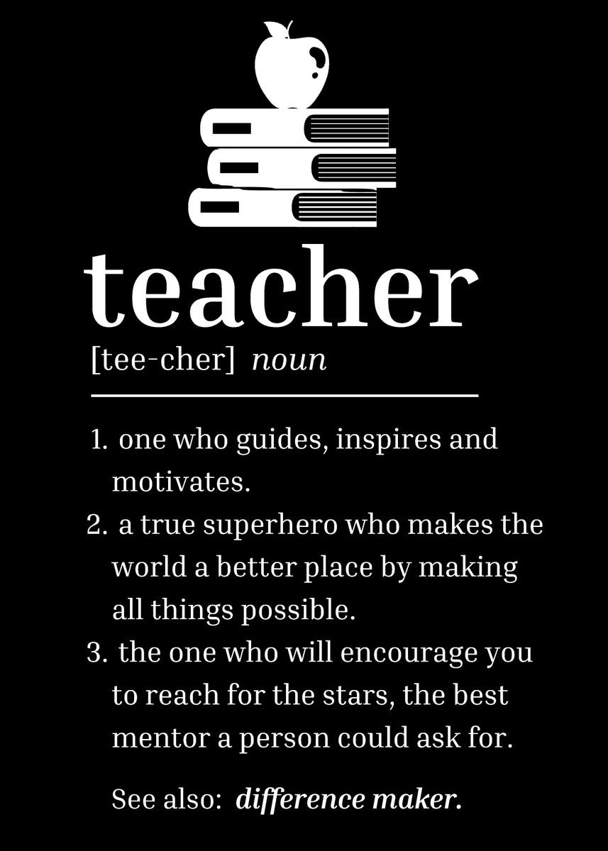 'teacher definition funny ' Poster by teehowa timlset | Displate