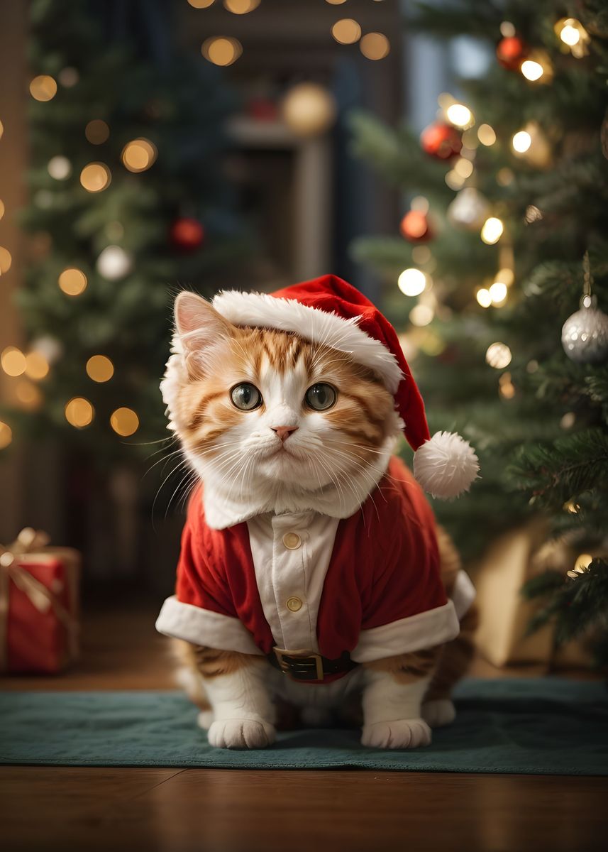 christmas santa cat profile picture