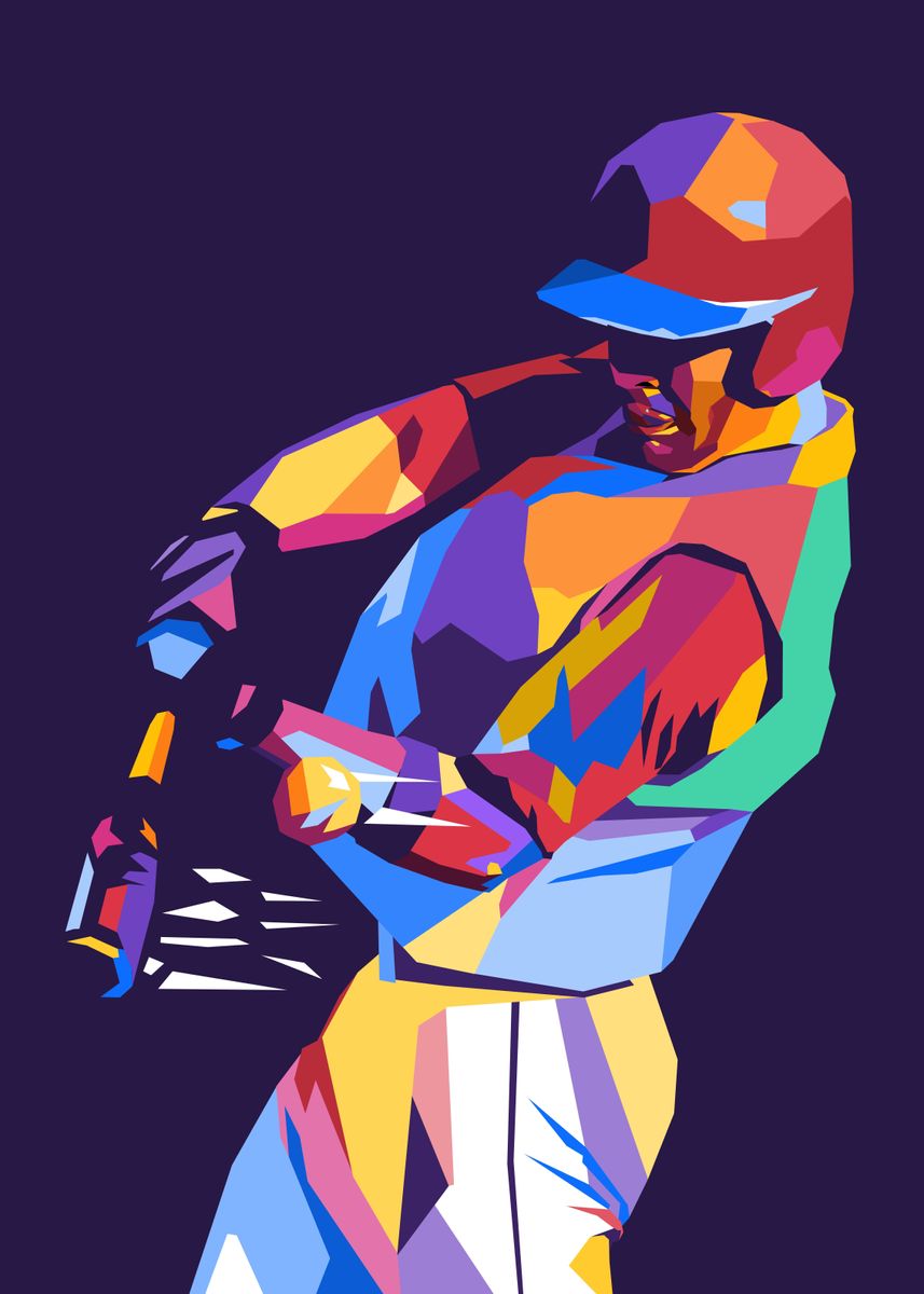 'Baseball Pop Art' Poster, picture, metal print, paint by Ro | Displate