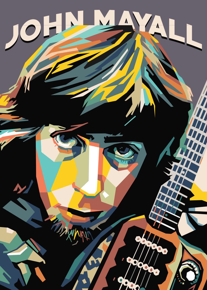 'John Mayal WPAP' Poster, picture, metal print, paint by nofa aji ...