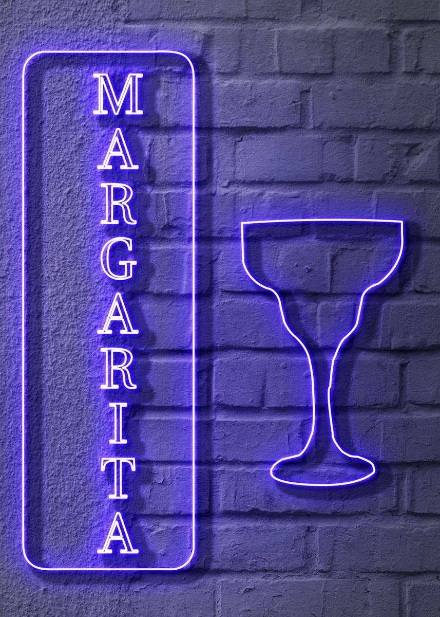 &lsquo;A Neon Margarita Sign&rsquo; Poster by Abdul Oba | Displate