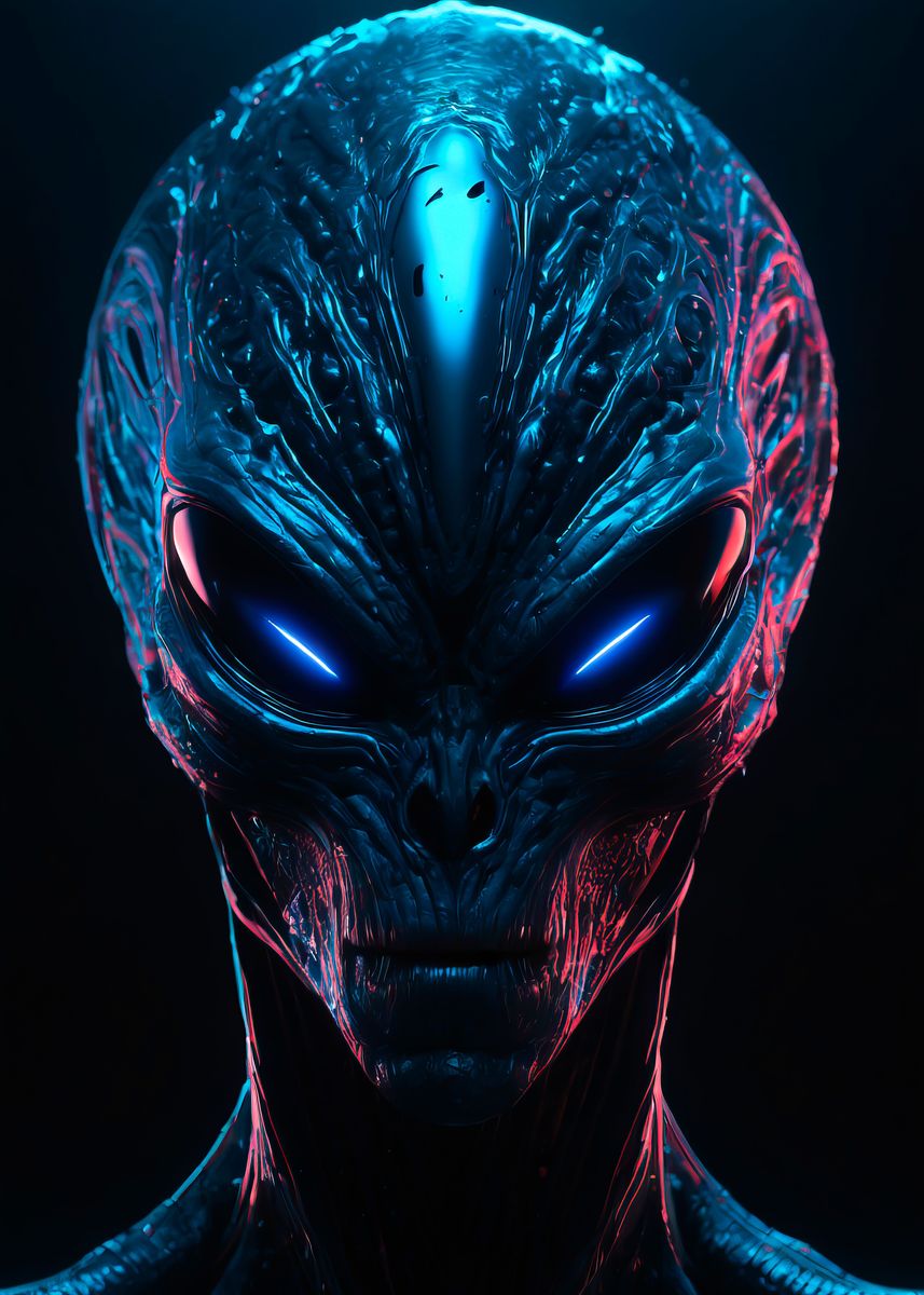 'portrait of alien shapeshi' Poster by MK studio | Displate