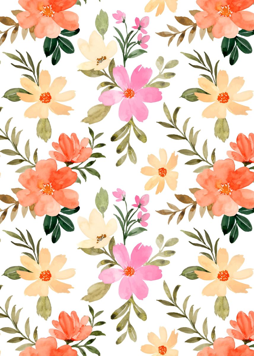 'Flower Watercolor' Poster by Yudha Anggara Displate