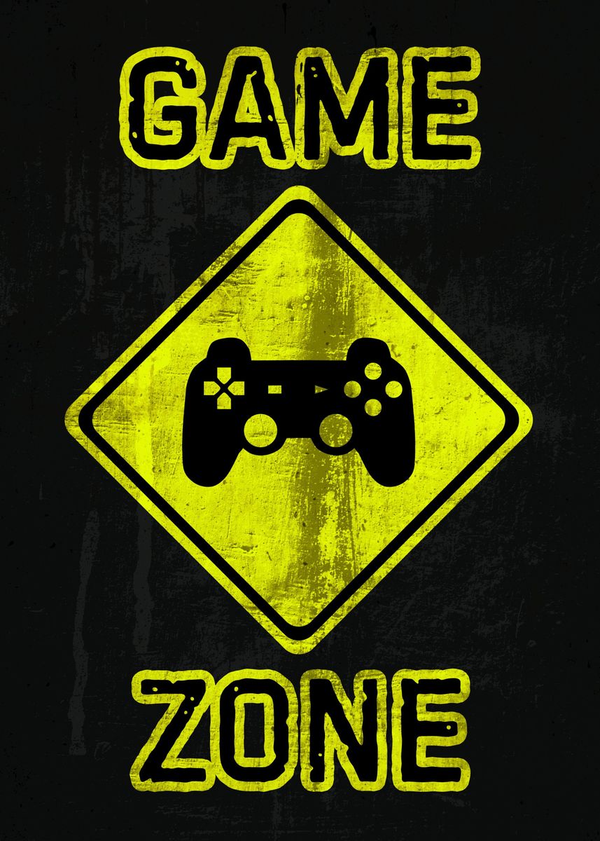 'Game Zone Text Art' Poster by P U F F Y | Displate