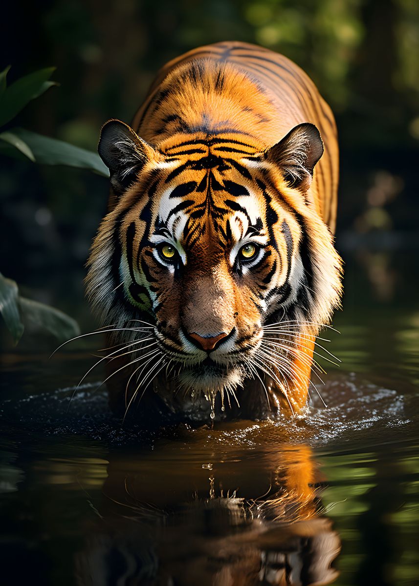 'Tiger Wildlife Animal' Poster, picture, metal print, paint by Art ...