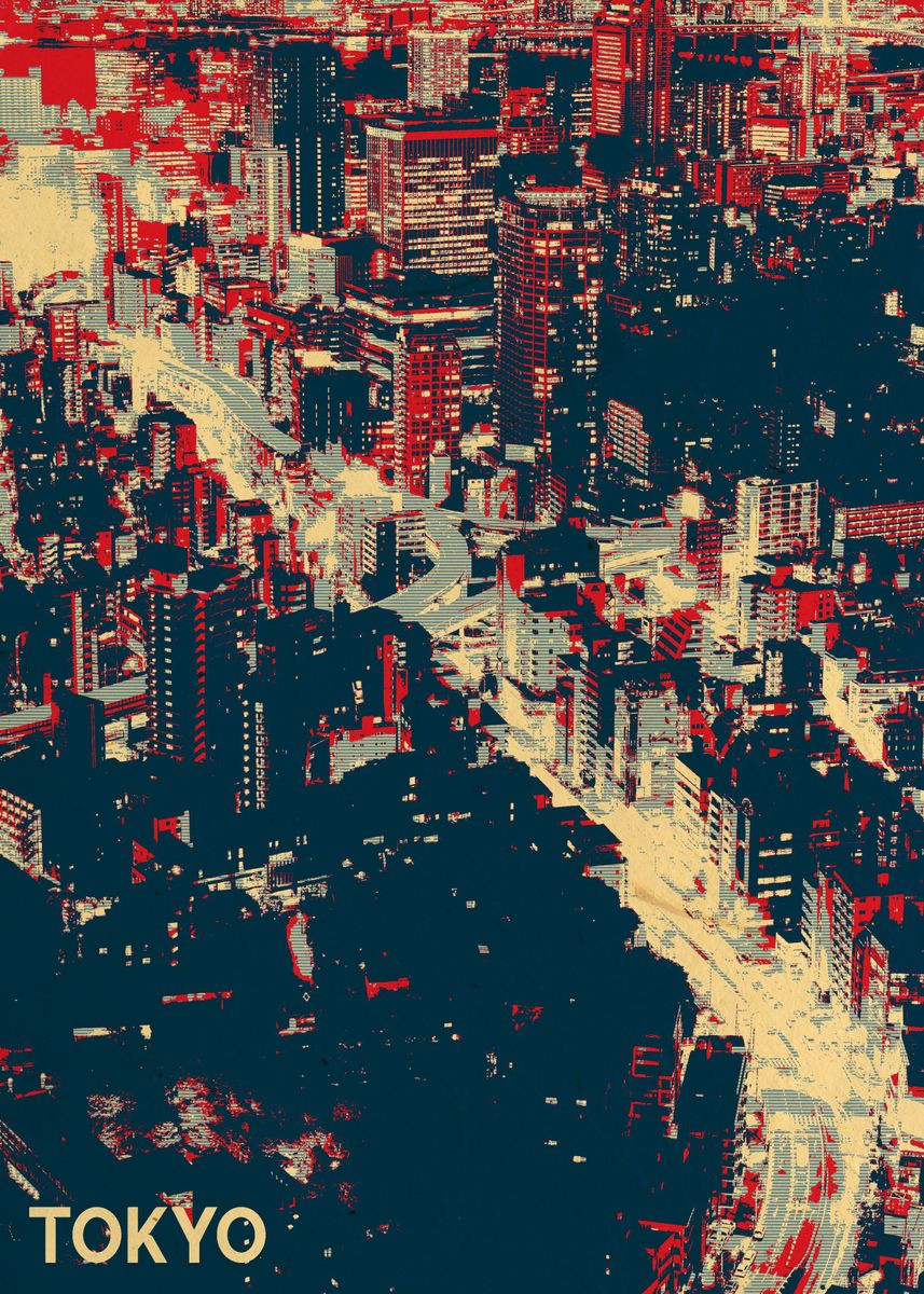 'Tokyo City' Poster, picture, metal print, paint by Zhidane Al dhaer ...