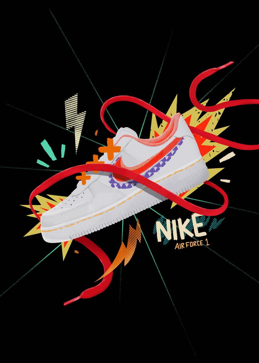 'Nike Air Force 1' Poster, picture, metal print, paint by Sheik Studio ...