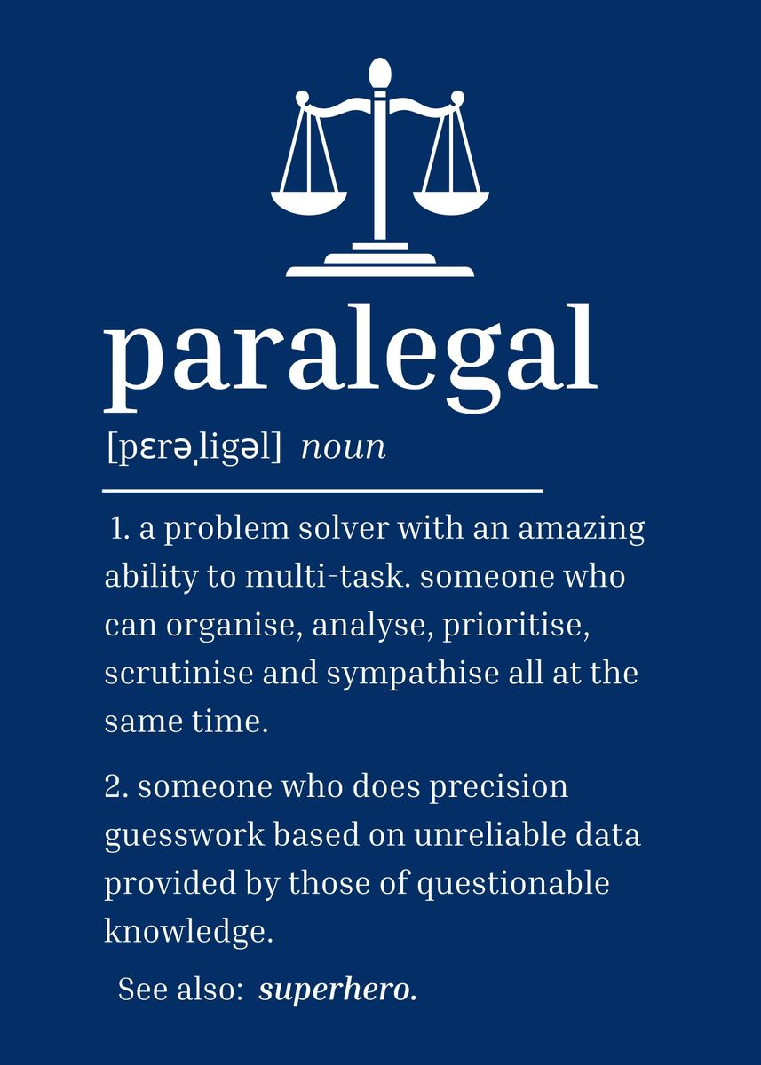 'paralegal definition ' Poster by teehowa timlset Displate