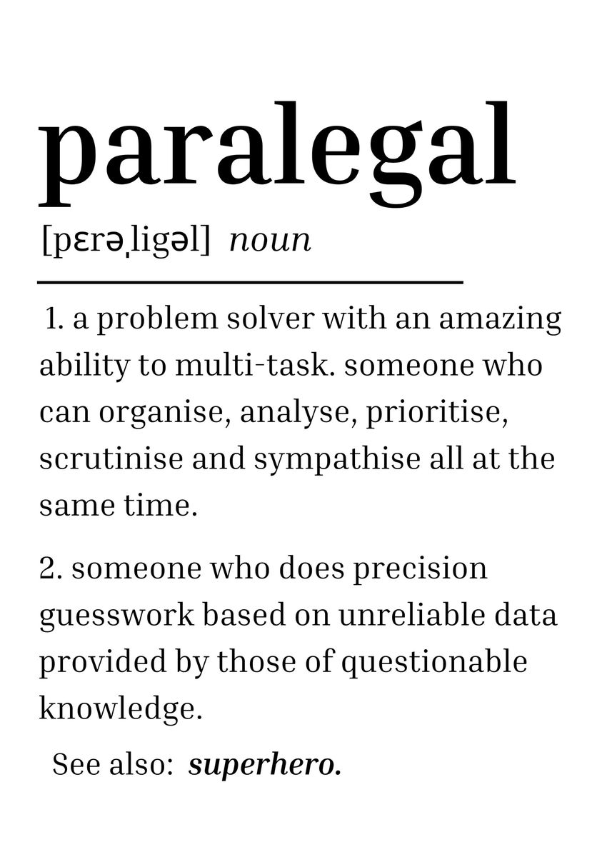 'paralegal definition ' Poster by teehowa timlset Displate