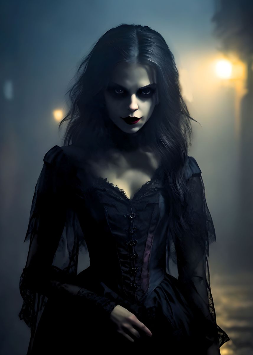 'Vampire Girl' Poster, picture, metal print, paint by SapientiaB | Displate