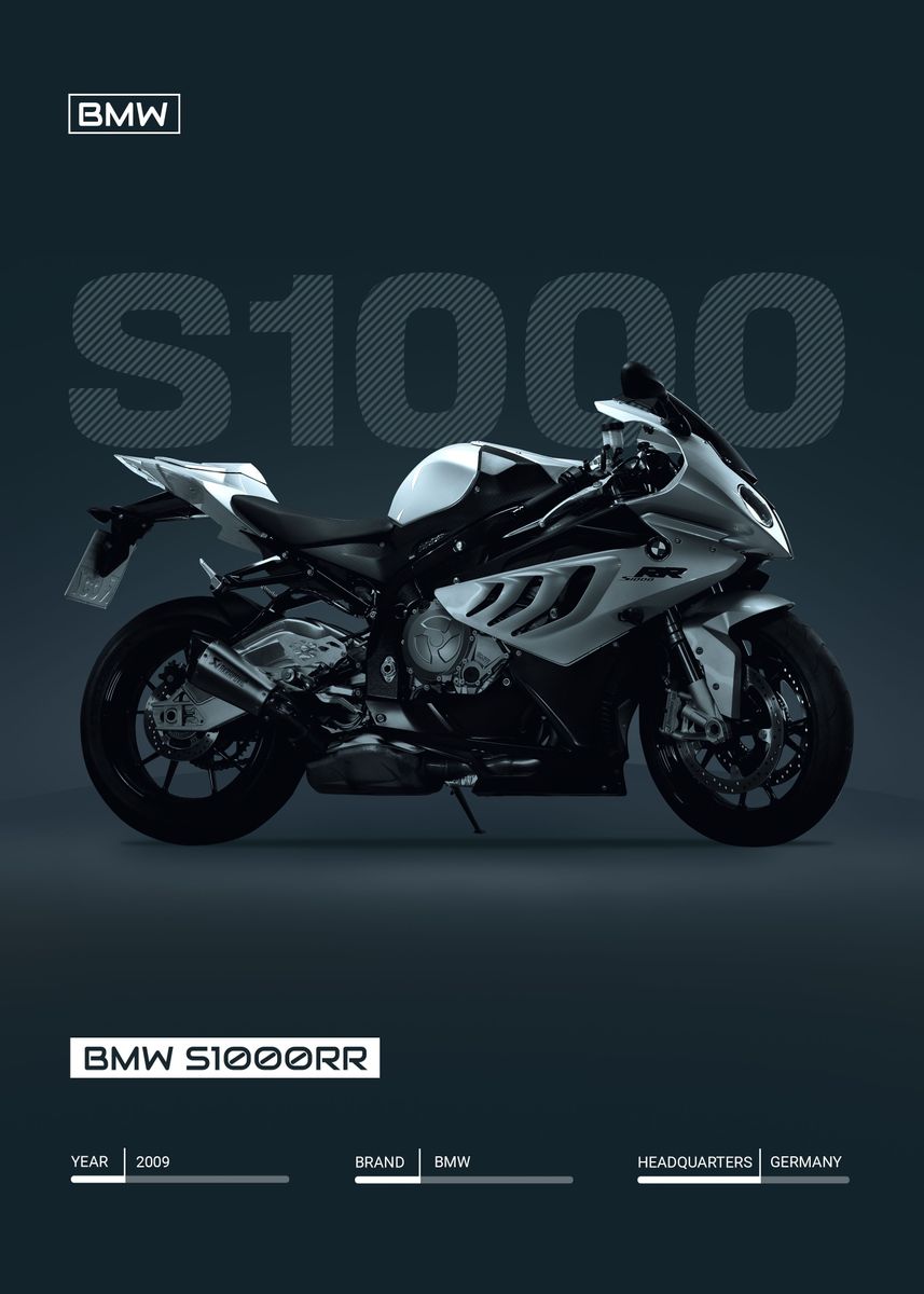 'BMW S1000RR' Poster, picture, metal print, paint by Basues | Displate