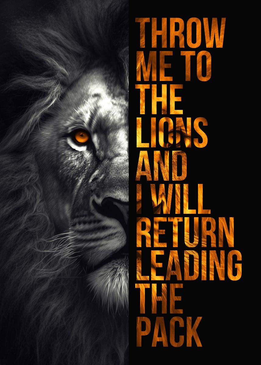 'Lion Motivational' Poster by nogar007 | Displate