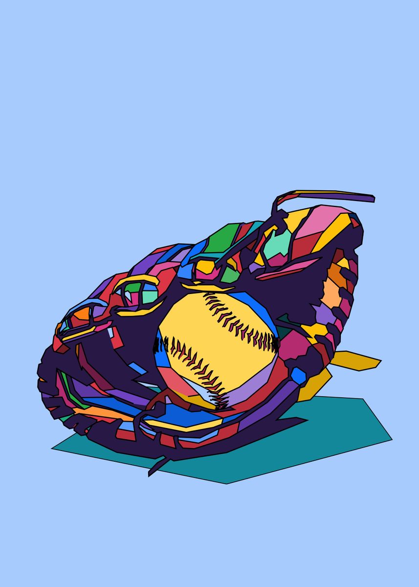 'Baseball Kit Pop Art' Poster by Ro | Displate