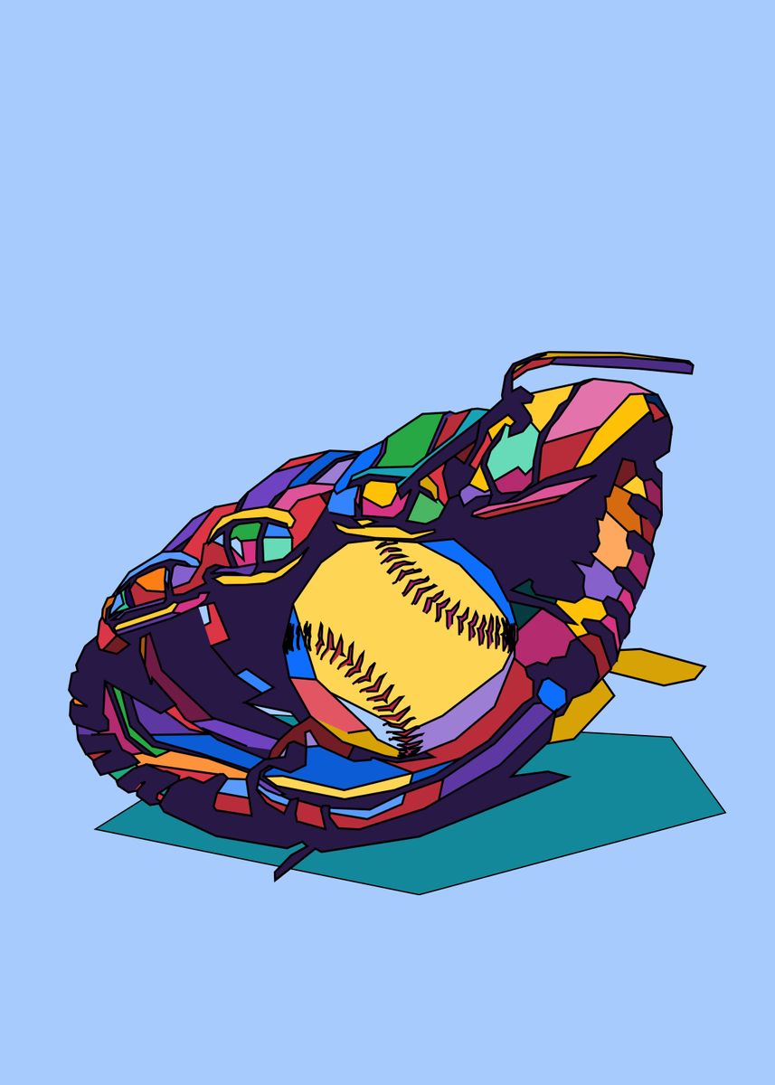 ‘Baseball Kit Pop Art’ Poster by Ro | Displate