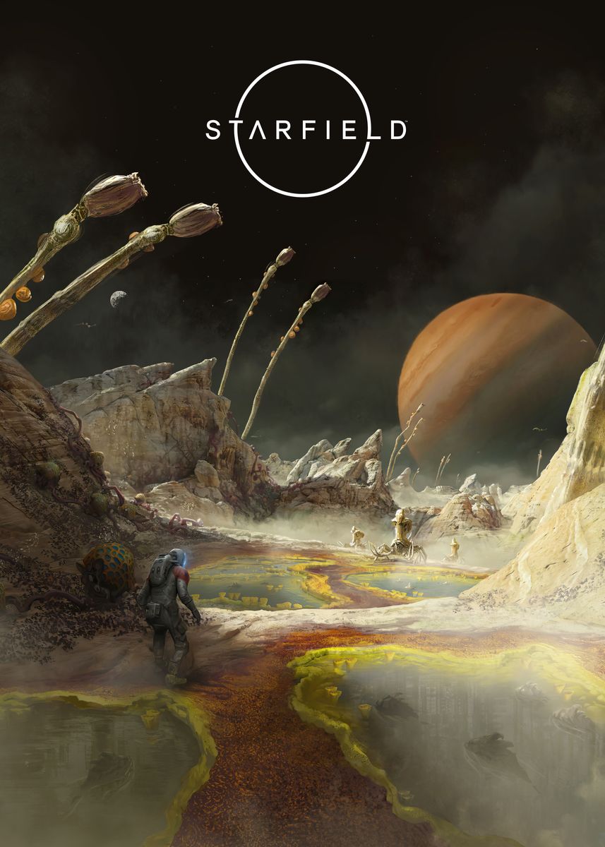 Moon' Poster, picture, metal print, paint by Starfield Game
