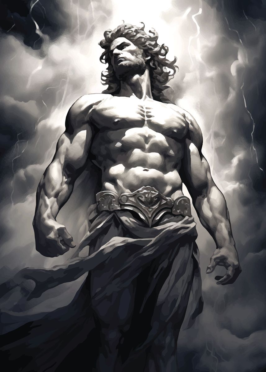 'Ancient Greek God' Poster, picture, metal print, paint by Vars | Displate