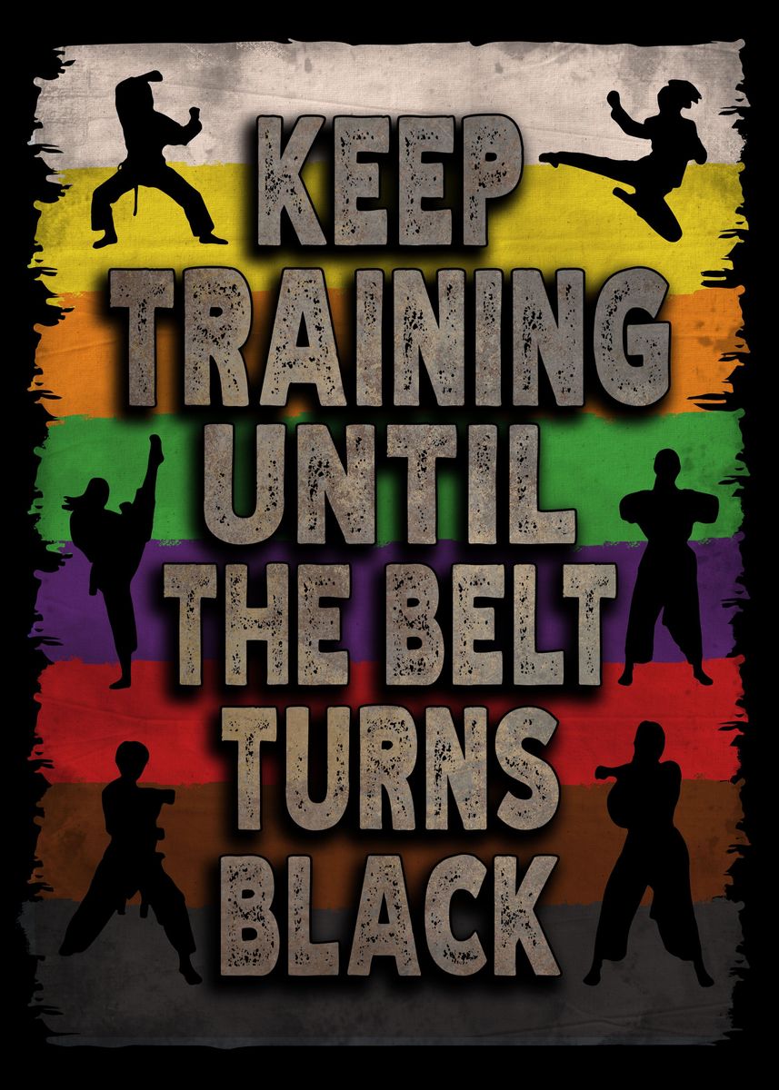 Keep Training Martial Arts Poster Picture Metal Print Paint By Chase Buckler Displate