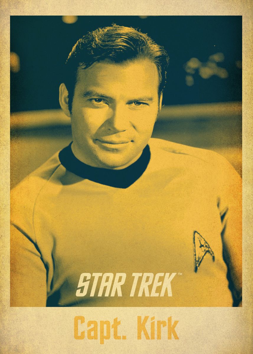 'Captain Kirk Yellow' Poster, picture, metal print, paint by Star Trek ...