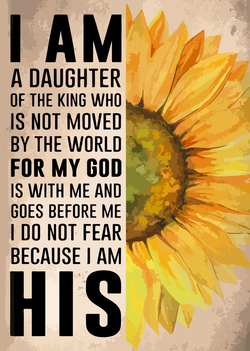 'I am a daughter quote' Poster, picture, metal print, paint by Obie ...