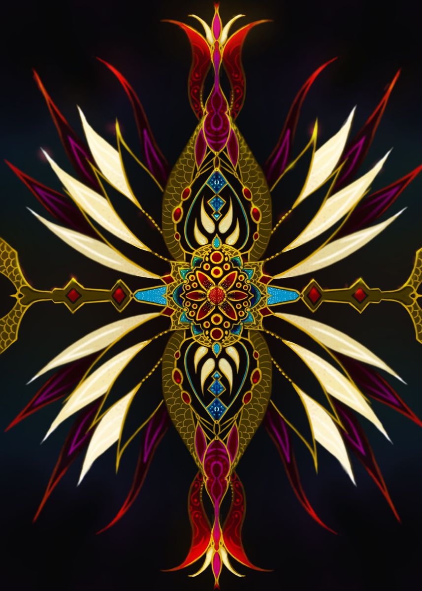 Poster Métal Displate - Motif Fantasy Gothique - 67x48cm - Reconditionné