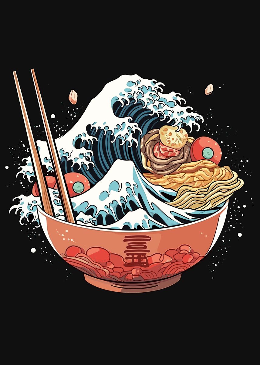 'ramen bowl art' Poster by Audrey Displate