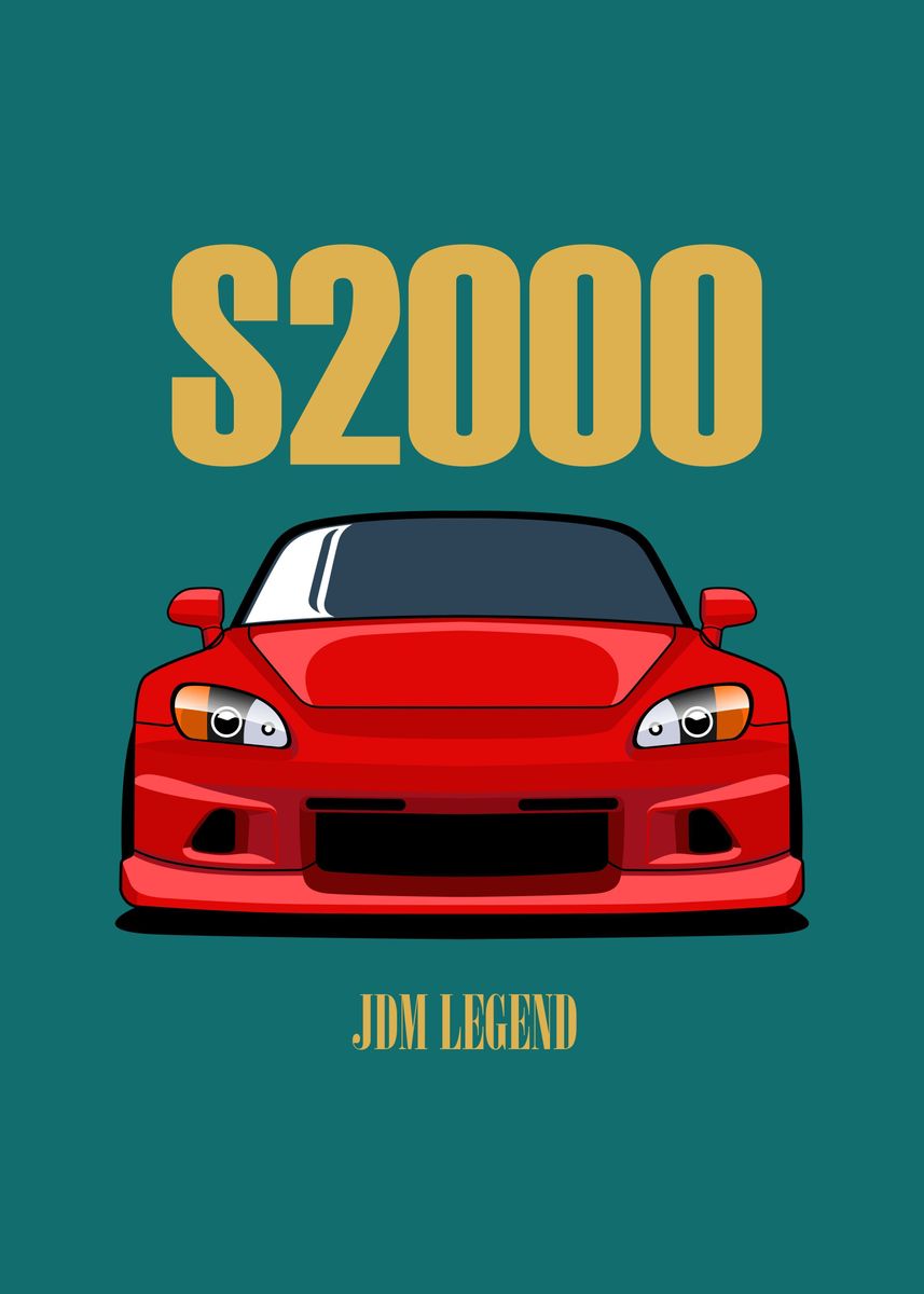 'S2000 Roadster JDM Cars' Poster by Masje Studio Displate
