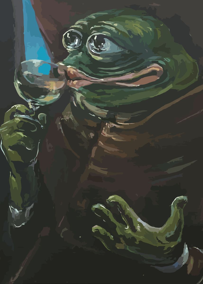 'Pepe the frog' Poster, picture, metal print, paint by F1 Super Car