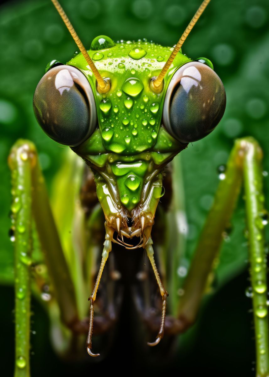 'Wey Praying Mantis' Poster by Frank Hirschle | Displate