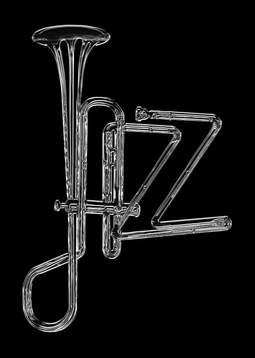 'jazz glass' Poster by Monggo Kerso Displate