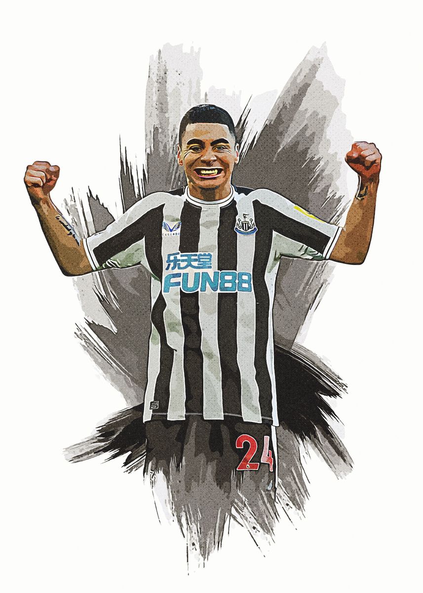 'Miguel Almiron Poster ' Poster, picture, metal print, paint by Elvira ...