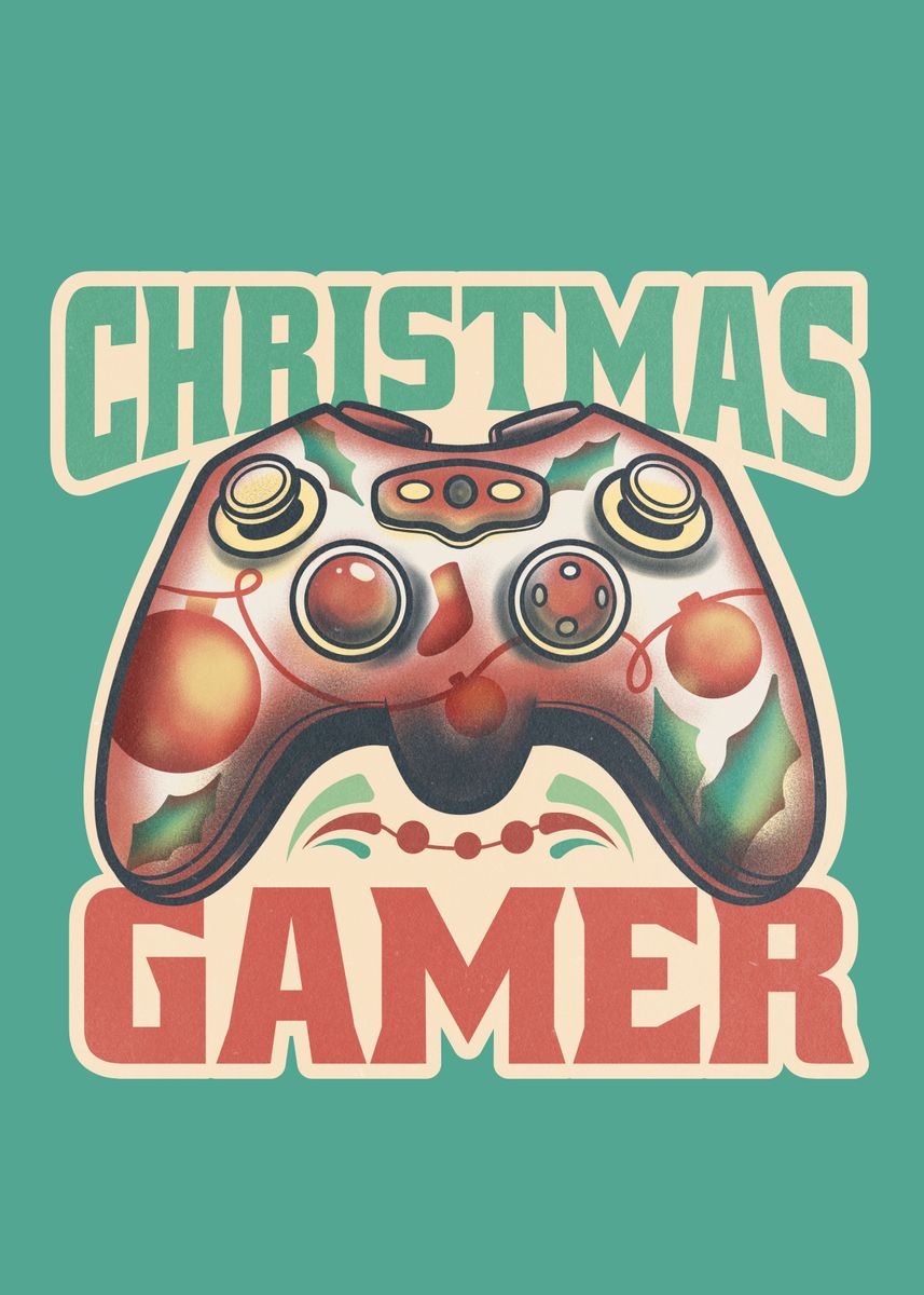 'Christmas Gamer' Poster by BriannaMReyes Displate