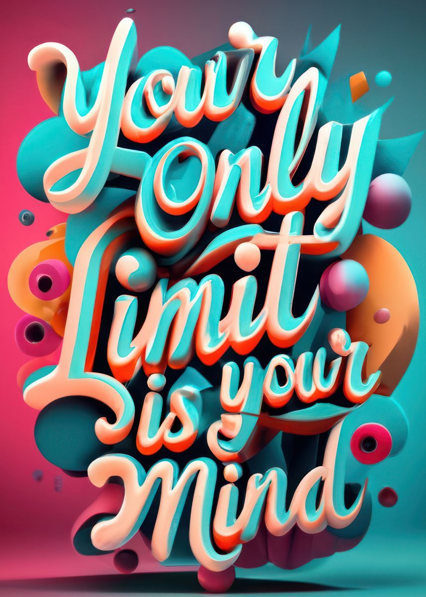 'Limitless Mindset Color' Poster by jodotodesign | Displate