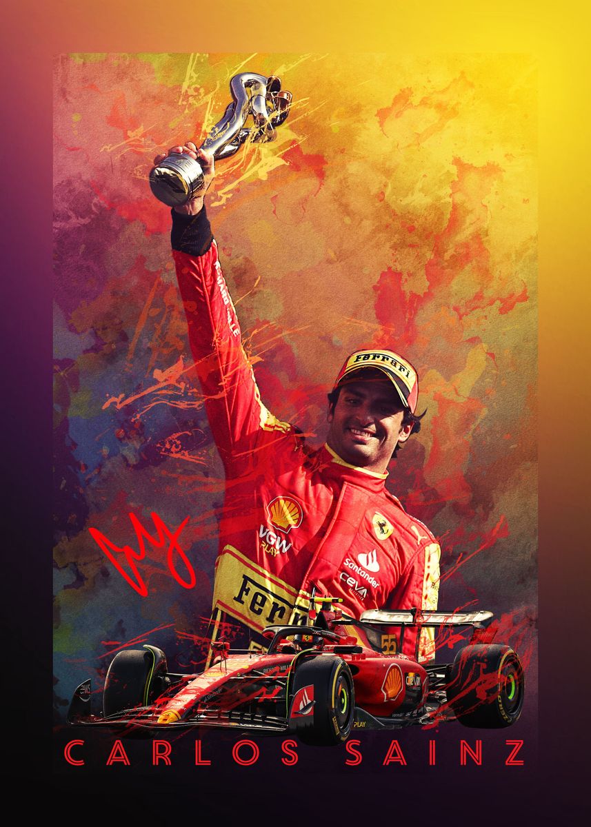'Carlos Sainz' Poster by Daisy Donna | Displate