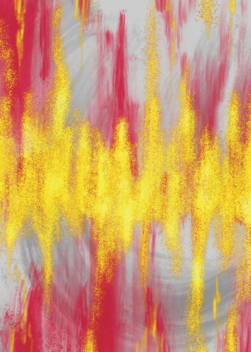 'Dry Brush Gold Shimmer 1' Poster, picture, metal print, paint by DeVon